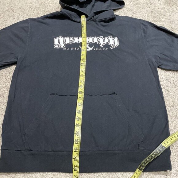 Walt Disney World 1971 Grumpy Hoodie Sweatshirt Unisex M Black Cotton Snow White - Picture 5 of 8